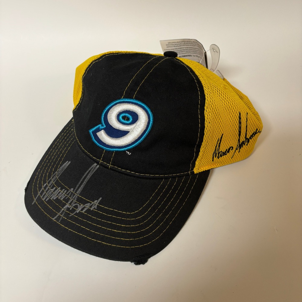 AUTOGRAPHED Chase Authentics NASCAR Marcos Ambrose 9 Richard Petty Snapback Hat